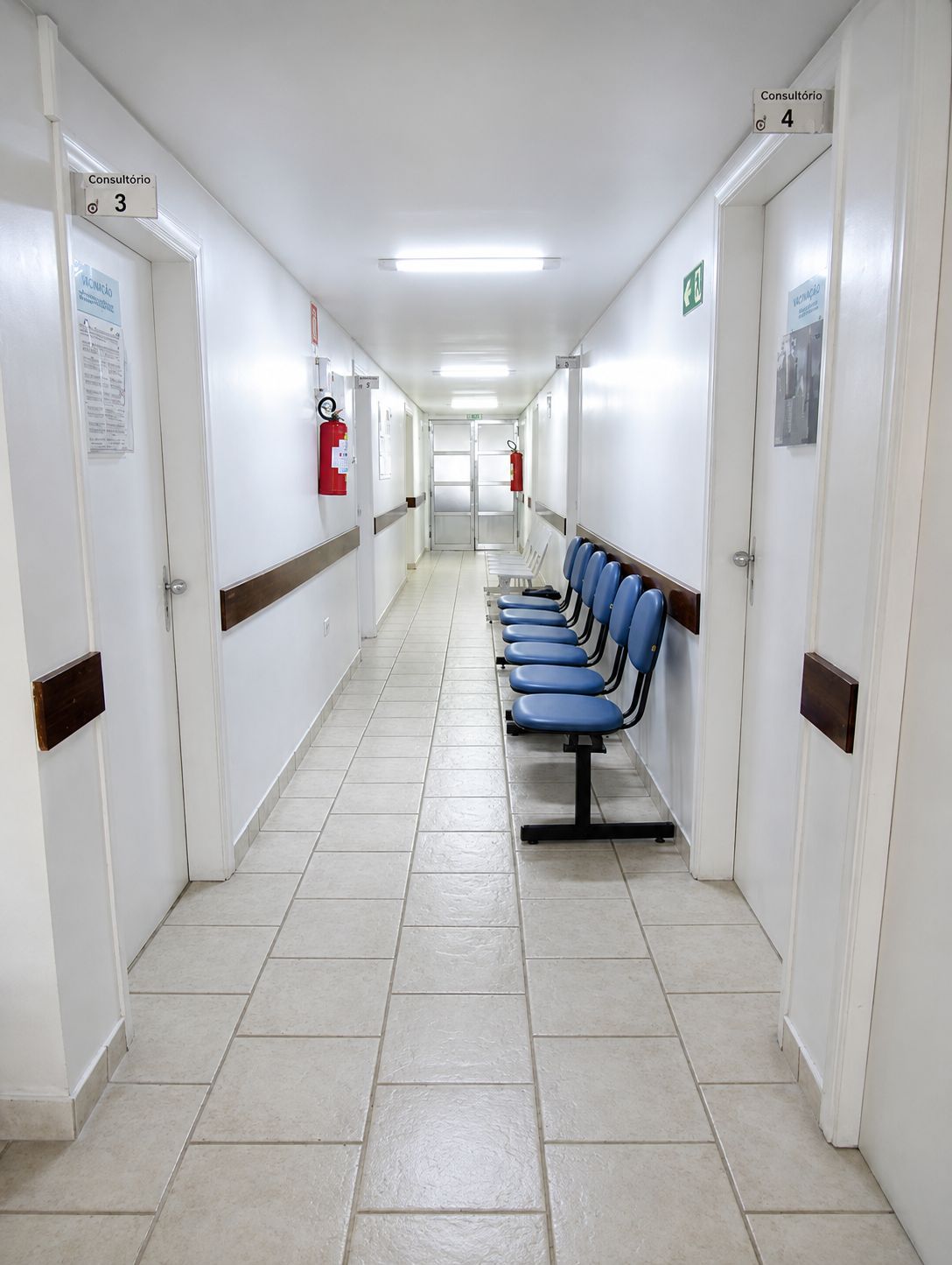 Corredor de acesso aos consultórios
